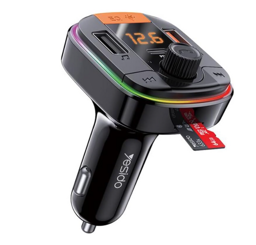 Yesido y45 fm transmitter PD 20w +QC3.0 18W output 43w (max). Bluetooth, signal converter from wireless to fm u disk to reader with QC3.0 phone charger.